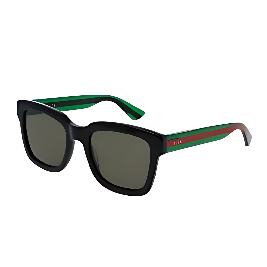 Gucci GG0001S - {002} Black & Green Lens Green, 52-21-145