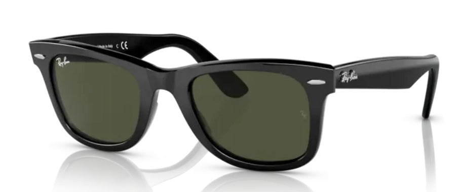 Ray-Ban 0RB2140 - Wayfarer-135831 - Black -68694E - Transparent green