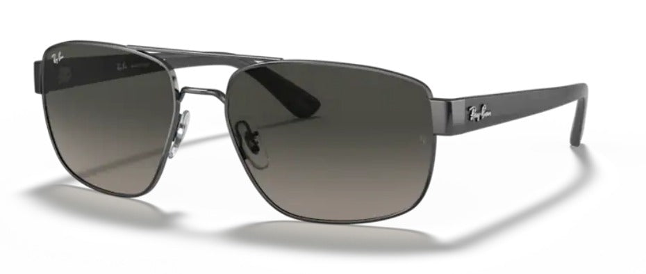 Ra- Ban 0RB3663-004/71 - Gunmetal, 001/57 - Arista gold Polarized